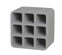 CLIMAPOR Casier à Bouteilles Cube - polystyrène - Gris - 38 x 38 x 26 cm - 9 Bouteilles - Max. Ø 9 cm - 1 pièce