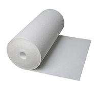 CLIMAPOR Isolant mural intérieur contrecollé papier ingrain - polystyrène - blanc - 7,5 m x 0,5 m x ~ 4 mm - 4 rouleaux (~ 15 m2)