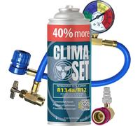 Climaset Remplacement Du Gaz Refrigerant R134a 1x170 G Pour Climatisation Manometre Clim, Climatiseur - Flexible Climatisation - Recharge Climatisation Voiture - Gaz R134a - Cartouche Gaz - Eco