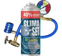 Climaset Remplacement Du Gaz Refrigerant R134a 1x170 G Pour Climatisation Manometre Clim, Climatiseur - Flexible Climatisation - Recharge Climatisation Voiture - Gaz R134a - Cartouche Gaz - Eco