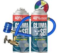 Climaset Remplacement Du Gaz Refrigerant R134a 1x170 G Pour Climatisation Manometre Clim, Climatiseur - Flexible Climatisation - Recharge Climatisation Voiture - Gaz R134a - Cartouche Gaz - Eco