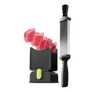 Climat manuel de la viande, climatiseur de viande fin, trancheuse à viande manuelle épaisse réglable - Jerky Slicer - Robot de cuisine en acier inoxydable pour couper, hacher, hacher en dés, hacher