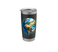 Climate Change Earth Melting Planet Global Warming Gobelet isotherme en acier inoxydable double paroi