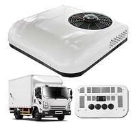 Climatisation 12V/24V pour Caravane, Camping-Car, Toit DC, Climatiseur de Toit électrique pour Voiture, Climatiseur électrique pour Camping-Car, Léger et Portable,12V-White