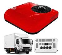 Climatisation 12V/24V pour Caravane, Camping-Car, Toit DC, Climatiseur de Toit électrique pour Voiture, Climatiseur électrique pour Camping-Car, Léger et Portable,12V-Red