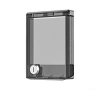 Climatisation centrale pour couvercle de prise de panneau, verrouillable, étanche, anti-poussière, boîte de protection avec clés pour thermostat de type 86 boîtier de sécurité en acrylique (noir