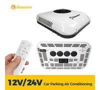 Climatisation de toit pour camping-car 12V 24V DC ultra-mince, climatiseur électrique de stationnement à refroidissement rapide pour camping-car, fourgonnette, camion 24V