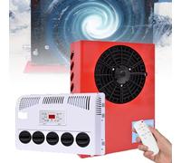 Climatiseur à fréquence variable - 12 V/24 V CC avec panneau de commande et télécommande, alimentation en air grand angle pour camions, camping-cars, bus et excavatrices