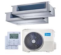 Climatiseur bi split Midea Gainable 6.1kW M3OG-21HFN8-Q tailles 25 + 25 MTIU-09HWFNX(GA) + MTIU-09HWFNX(GA)