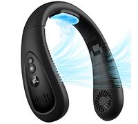 Climatiseur de cou portable avec plaque de refroidissement 360° ventilateur USB rechargeable 5000 mAh, mains libres, sans pales - Mini ventilateur pliable pour homme, femme