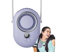Climatiseur de cou - Ventilateur de cou portable 5 V | Ventilateur de cou | Ventilateur de climatisation portable | Refroidisseur de climatisation avec écran LCD pour l'extérieur, les voyages, la