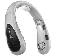 Climatiseur de cou, ventilateur de cou portable avec plaque de refroidissement à 360°, flux d'air de refroidissement à 360°, 5000 mAh, rechargeable par USB, mains libres, mini ventilateur pliable pour