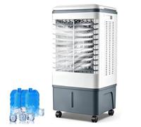 Climatiseur de marais, refroidisseur par évaporation de 4 000 CFM, réservoir de 3 litres, 3 modes, 3 vitesses, télécommande, minuterie, climatisation portable pour chambre à coucher, bureau