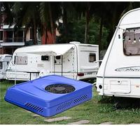 Climatiseur de parking de camion à conversion de fréquence CC 24V Climatiseur de toit, climatiseur de parking supérieur installé sur le toit de la caravane (12V)
