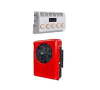 Climatiseur de stationnement, ensemble de climatiseur électrique pour camion, climatiseur RV 12/24 V CC, adapté pour camping-car, camion, véhicule agricole, camion, excavatrice (red 24V)