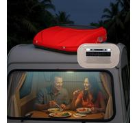 Climatiseur de Toit 24V12V pour Camion et Camping-Car,Refroidissement Puissant de 2 000W,Affichage de la température et télécommande, Dimensions d'installation de 25 x 35cm à 38x42cm 72Vred