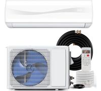 Climatiseur Et Chauffage Mini-Split 9000 Btu, Technologie Inverter, Refroidit Et Chauffe Jusquà 450 Pi², Montage Mural, écoénergétique, Système Préchargé White 12,000BTU - 208-230V - 17 SEER2