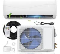 Climatiseur Et Chauffage Mini-Split 9000 Btu, Technologie Inverter, Refroidit Et Chauffe Jusquà 450 Pi², Montage Mural, écoénergétique, Système Préchargé White 9,000BTU - 208-230V - 17 SEER2