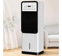 Climatiseur évaporatif 3 en 1 avec réservoir d'eau de 3 L, 4 Modes, 3 Vitesses, télécommande, Oscillation à 120°, minuterie 12 h, Portable, pour Chambre à Coucher.