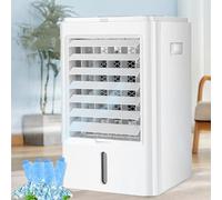 Climatiseur évaporatif multifonction pour voiture, petit climatiseur pour la maison et le bureau, ventilateur avec télécommande, réservoir d'eau de 4 L, écran tactile, minuterie de 4 h, 12 V/220 V