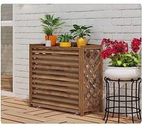 Climatiseur Extérieur Écran De Clôture Couvercle De Climatiseur En Bois Massif For Unités Extérieures, Écran De Clôture De Confidentialité For Climatiseur, Couvercle De Radiateur For Support De Fleurs