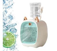 Climatiseur, mini refroidisseur d'air avec réservoir d'eau de 270 ml, USB Chargement de refroidisseur d'air évaporatif à 3 vitesses, refroidissement personnel silencieux, bureau pour le bureau à domi