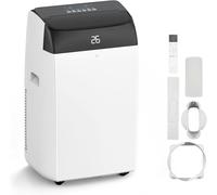 Climatiseur Mobile 10000 BTU Faible Consommation, Gaz R290 écologique, 4-En-1 Climatiseur Mobile Sans Unité Extérieure, Refroidissement, Déshumidification, Ventilation, Fonction Follow-Me