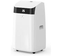 Climatiseur mobile 10000 BTU/H, 4 en 1 - Rafraîchissement, Ventilation, Déshumidification, Mode nuit Silencieux, Minuterie 24H, 2 Vitesses et télécommande,Blanc