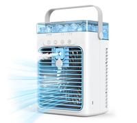 Climatiseur Mobile, 1000ML Climatiseur Portable, Rafraîchisseur D'air évaporatif Personnel, 3 Vitesses, Ventilateur Rafraîchissant pour Voiture, Bureau, Camping, Chambre, Bureau