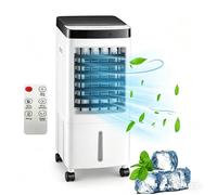 Climatiseur Mobile 10L Rafraîchisseur D'air évaporatif, 3 Vitesses, Ventilateur Rafraîchissant pour Bureau, Camping, Chambre
