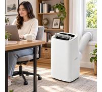 Climatiseur Mobile 12000 Btu-18000btu Avec Tuyau D'éVacuation 12000BTU | Climatiseur Portable 3 En 1,Fonctionnement Silencieux,Kit D'Installation FenêTre,Minuterie 12 Heures,Pour PièCes Jusqu'à 40M²
