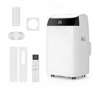Climatiseur Mobile 12000 BTU Silencieux, 4-En-1 : Refroidissement, Ventilation, Déshumidification, Fonction Follow-Me, Pour 43-51㎡, Affichage Digital, Télécommande, Minuterie 24h, Classe Énergie a