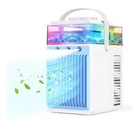 Climatiseur Mobile avec Contrôle par Application, Refroidisseur d'air 800ML Réservoir, 5 en 1 Portable Climatiseur Mobile Silencieux, Mini Climatiseur pour la Maison et le Bureau (Blanc)