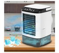 Climatiseur Mobile Avec Glacière, Réservoir D'eau 900ml,Avec Glacière Air Conditioner Portable 3 Vitesses de Vent et 7 Lumières LED Climatiseur Refroidisseur D'Air Pour La Maison Et Le Bureau