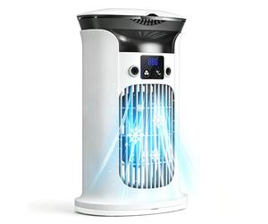 Climatiseur Mobile avec Réservoir 880ML, Mini Climatiseur Portable, Refroidisseur d'air, Petite Climatisation Mobile pour pièce, Climatiseur Mobile sans tuyau d'évacuation