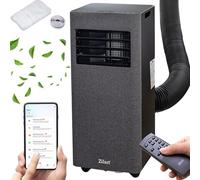 Climatiseur mobile avec tuyau d'évacuation et joint de fenêtre Wi-Fi et application mobile 24 h - Ventilateur de refroidissement 340 m³/h - Déshumidificateur 38 l - Climatiseur mobile silencieux avec