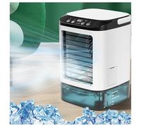 Climatiseur Mobile Grande Capacité, Réservoir D'eau 900ml,3 en 1 Climatiseur Maison Mobile 3 Vitesses de Vent et 7 Lumières LED Climatiseur Mobile Petit Format Pour La Maison Chambre Bureau Bureau