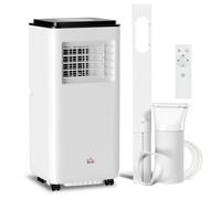 Climatiseur mobile - HOMCOM - 7000BTU - refroidissement déshumidificateur ventilateur auto mode nuit - ABS - 33x28x70.4cm - blanc