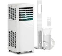 HOMCOM Climatiseur mobile 7000 BTU, climatiseur portable 4 en 1, refroidissement, déshumidificateur, ventilateur, mode nuit, télécommande, minuteur 24H, 2 Vitesses, pour pièces 30 m², classe A