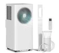 Climatiseur mobile - HOMCOM - 9000BTU 2,6kW - 4 en 1 refroidissement déshumidificateur 40L/jour ventilateur mode nuit - ABS - blanc