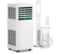 Climatiseur mobile - HOMCOM - 9000BTU - refroidissement, déshumidificateur, ventilateur, mode nuit - ABS - 31x33,6x71,3cm - blanc