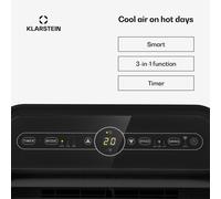 Climatiseur mobile Klarstein Metrobreeze New York Smart 12k 12 000 BTU / 3,5 kW EEC A Télécommande Noir