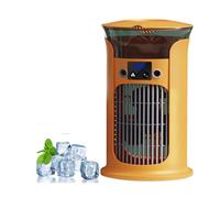 Climatiseur Mobile Portable avec Réservoir 880ML, Mini Refroidisseur d'Air Sans Tuyau d'Évacuation, Classe Énergétique Rafraîchissement Compact pour Chambre, Bureau et Espace Intérieur (Jaune)