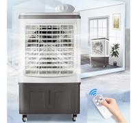 Climatiseur Mobile, Refroidisseur D'air avec 3 Vitesses, Refroidisseurs D'air par Évaporation avec Réfrigération à Double Circulation de Réservoir D'eau, Refroidisseur D'air 3 en 1 pour Patio, Garage