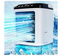 Climatiseur Mobile, Réservoir D'eau 900ml,Avec Glacière Climariseur Mobile 3 Vitesses de Vent et 7 Lumières LED Climatiseu Pour La Maison Petit Bureau