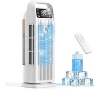 Climatiseur Mobile sans Évacuation 6-en-1, Rafraîchisseur d'Air, Mini Climatiseur Silencieux, Oscillation 120°, Réservoir 1200ML, Minuterie 1-12H, pour Chambre et Bureau, Blanc Crème
