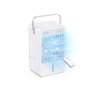 Climatiseur Mobile Silencieux 1.5L - Refroidisseur d'Air USB-C avec Télécommande - Climatiseur Portable 5 Niveaux, 10H Minuterie Réglable, Ambiance Lumineuse - Refroidissement Rapide Sans Installation