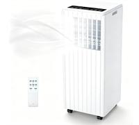 Climatiseur mobile silencieux 3-en-1 7000 BTU - Refroidit, déshumidifie et ventile - Déshumidification 36L/jour, 2 vitesses, minuterie 24h, télécommande, mode sommeil, pour pièces 15㎡