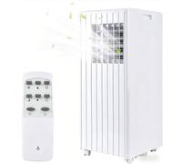 Climatiseur mobile silencieux 3-en-1 7000 BTU - Refroidit, déshumidifie et ventile - Déshumidification 36L/jour, 2 vitesses, minuterie 24h, télécommande, mode sommeil, pour pièces 15㎡, Plus