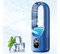 Climatiseur mobile silencieux 4 vitesses,climatiseur mobile sans évacuation,minuterie1-6 h,7 LED,fonction brumisation,réservoir d’eau avec bac à glaçons,Rafraichisseur d'air[Classe énergétique A+]